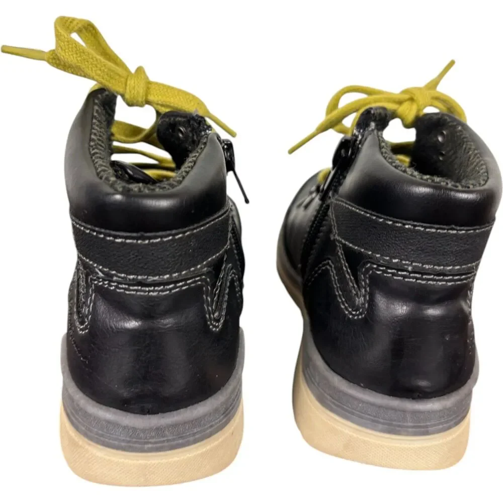 Eddie Bauer Smokey Black Faux Leather Boots Kids Size 12
